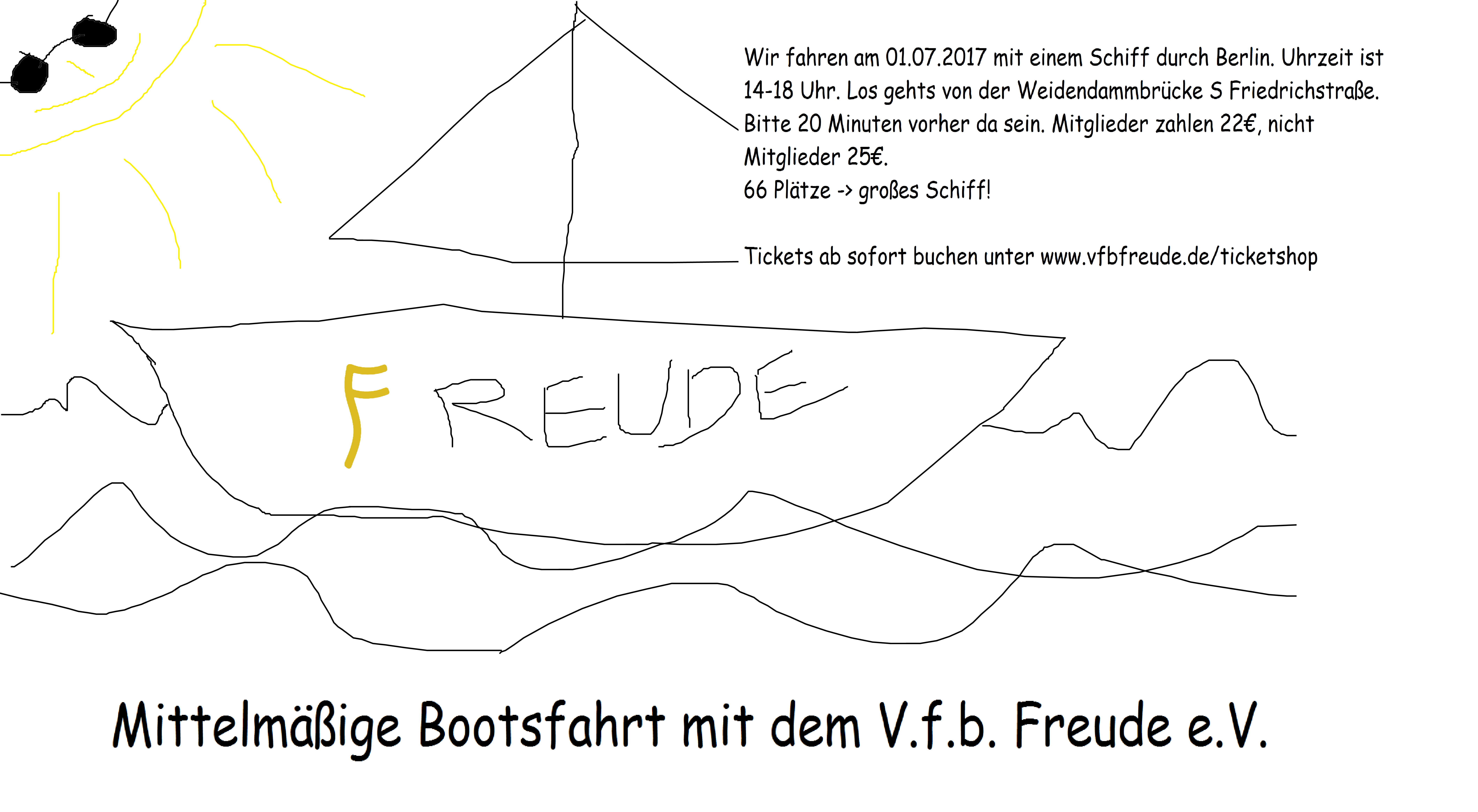 Mittelmäßige Bootsfahrt mit dem V.f.b. Freude e.V.